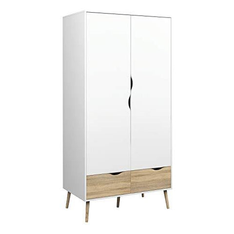 Furniture To Go | Oslo Chest of 4 Drawers (2+2) in White and Oak