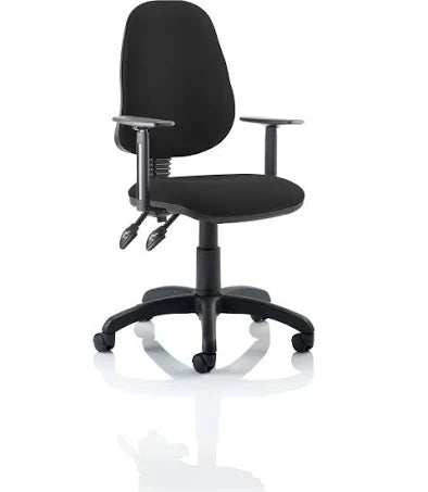 Eclipse Plus II Lever Task Operator Chair Black with Height Adjustable Arms