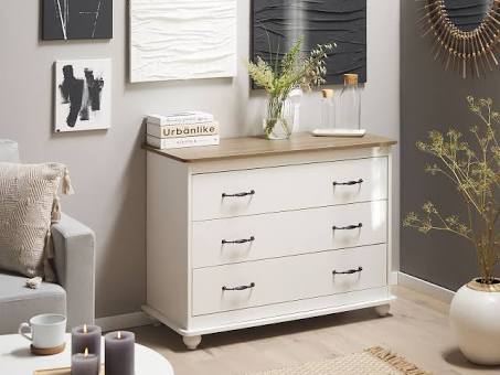 Beliani Chest of Drawers White Everett