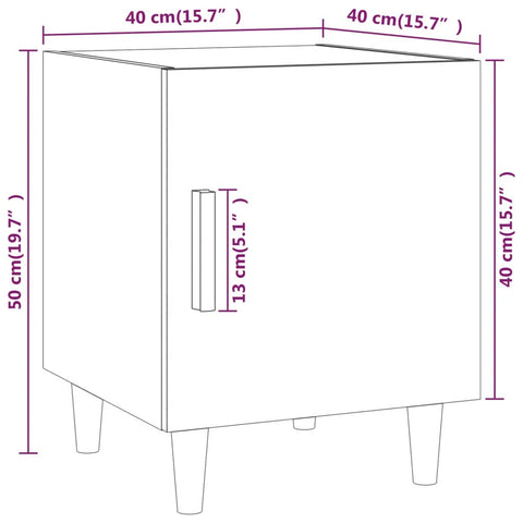 vidaXL Bedside Cabinets 2 Pcs Grey Sonoma Engineered Wood