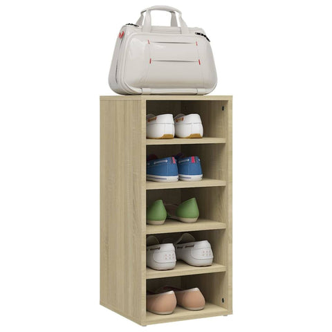 vidaXL Shoe Cabinet Sonoma Oak 31.5x35x70 cm Engineered Wood