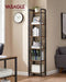 VASAGLE 6-Tier Bookshelf Rustic Brown and Black