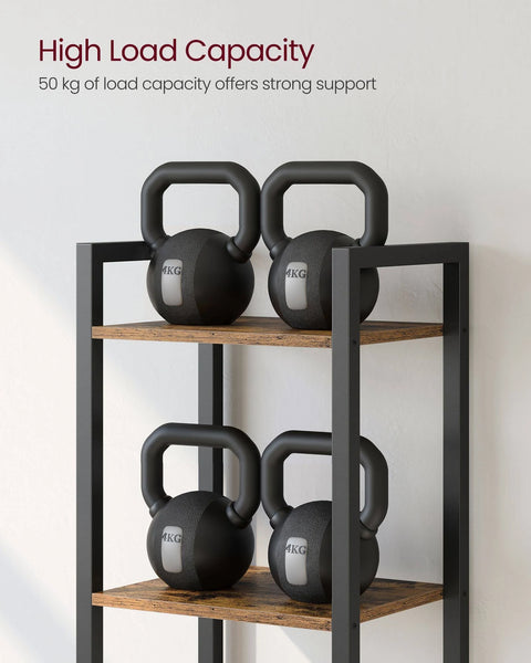 VASAGLE 6-Tier Bookshelf Rustic Brown and Black
