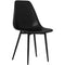vidaXL Dining Chairs 2 Pcs Black PP