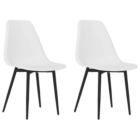 vidaXL Dining Chairs 2 Pcs Black PP
