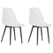 vidaXL Dining Chairs 2 Pcs Black PP