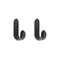 Normann Copenhagen - Curve Mini Hooks 2 pcs. Matt Black