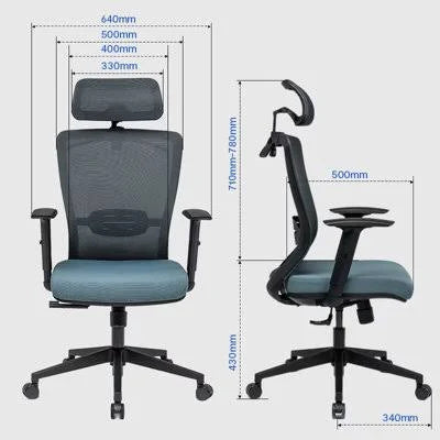 Flexispot Ergonomic Resilient Swivel Office Chair-Black