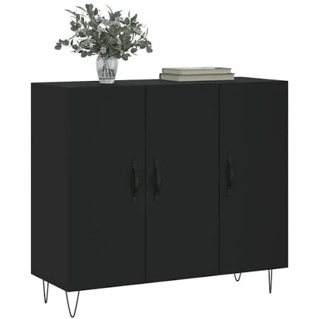 vidaXL Sideboard Black 90x34x80 cm Engineered Wood