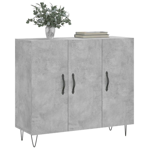 vidaXL Sideboard Black 90x34x80 cm Engineered Wood