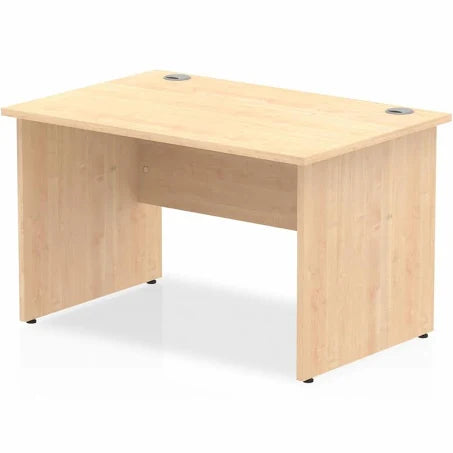 Impulse 1200mm Straight Desk with Panel End Legs Maple Ref I000437 OE