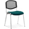 ISO Chrome Frame Mesh Back Bespoke Colour Maringa Teal Chair