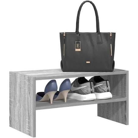 vidaXL Shoe Rack Stackable Grey Sonoma 60x30x30.5 cm