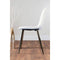 Furniture Box Carson White Marble Effect Dining Table and 6 Grey Corona Silver Chairs