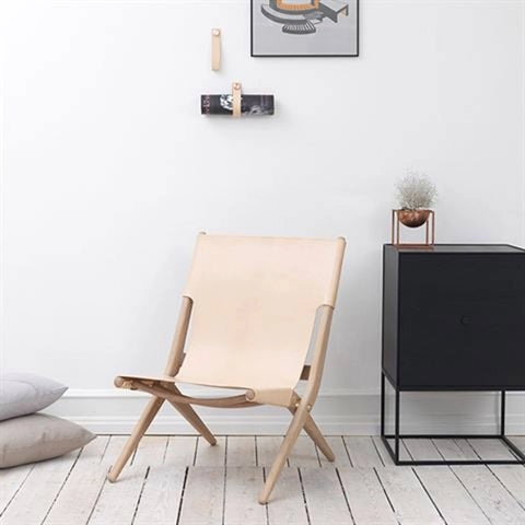 by Lassen - Saxe Chair - Oak/Natural Leather