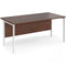 Melor 1600mm H-Frame Computer Desk In Walnut And White