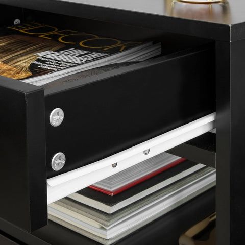 SoBuy FRG258-SCH, Bedside Table with 2 Drawers, Night Table Stand