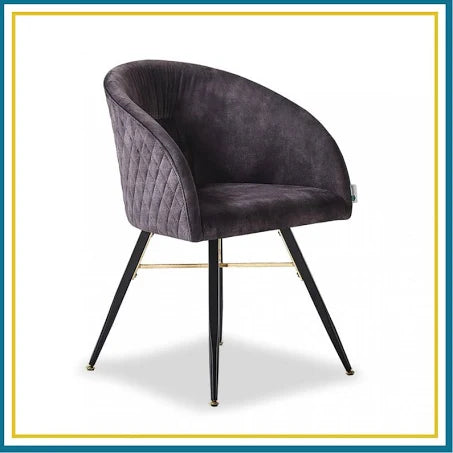 Vittorio Lux Velvet Dining Chair With Padded Seat | Tufted | Modern