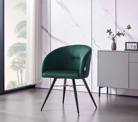 Vittorio Lux Velvet Dining Chair With Padded Seat | Tufted | Modern