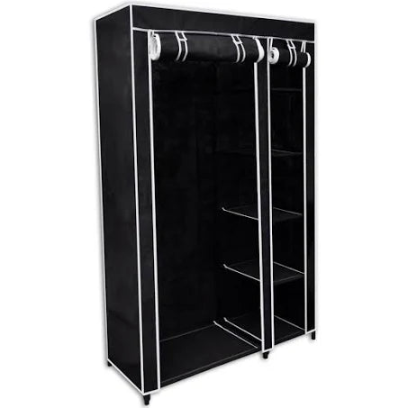 vidaXL Folding Wardrobe Black 110x45x175 cm