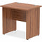 Impulse 800x600mm Straight Desk Walnut Top Wooden Panel Legs Ref MI002891 OE