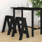 vidaXL Stools 2 Pcs Black 40x40x60 cm Solid Wood Pine