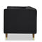Thom 2 Seater Velvet Sofa With Metal Tipped Legs - Black Velvet