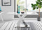 FurnitureboxUK Atlanta 160cm Chrome Metal And White High Gloss 6-Seater Dining Table