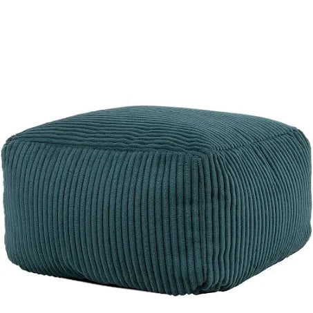 Icon - Theo Cord Bean Bag Pouffe Footstool Bean Bags - Teal