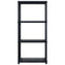 vidaXL Storage Shelf 4-Tier Black 183x30.5x130 cm Plastic