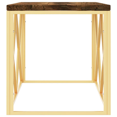 vidaXL Coffee Table 110x45x45 cm Stainless Steel and Glass