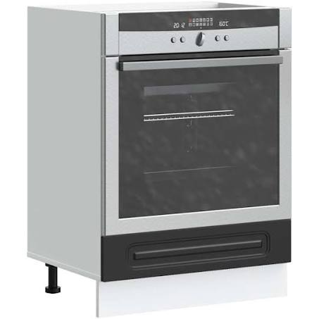 vidaXL Oven Cabinet Kalmar Black Engineered Wood