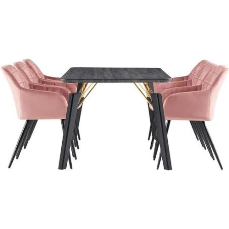'Camden Cosmo' LUX Dining Set a Table and Chairs Set of 6
