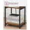 VASAGLE Narrow Bedside Table with Charging Station