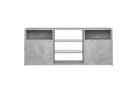 vidaXL TV Cabinet with LED Lights Concrete Grey 120x30x50 cm