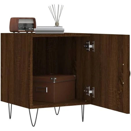 vidaXL Bedside Cabinets 2 Pcs Brown Oak 40x40x50 cm Engineered Wood