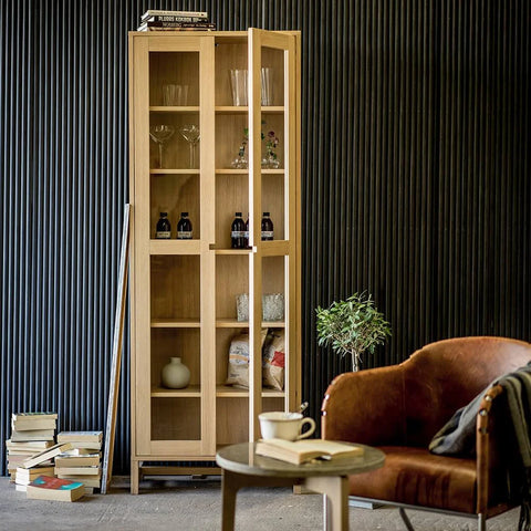 Mavis Falsterbo Cabinet 190 cm Glass Doors - Cupboards & Display Cabinets Birch ...