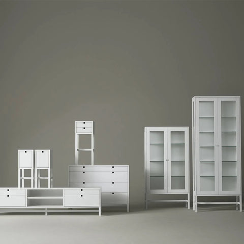 Mavis Falsterbo Cabinet 190 cm Glass Doors - Cupboards & Display Cabinets Birch ...
