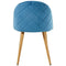 Life Interiors - Set of 4 'Lucia Velvet Dining Chairs' Upholstered Dining Room ...