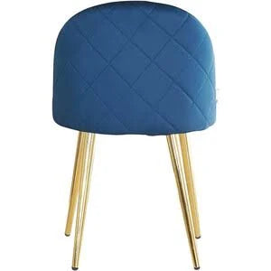 Life Interiors - Set of 4 'Lucia Velvet Dining Chairs' Upholstered Dining Room ...