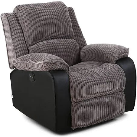 More4Homes - Postana Jumbo Cord Fabric Electric Reclining Armchair Recliner Chair ...