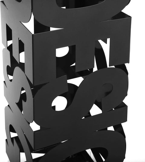 Umbrella Stand Versa Design Black Metal (19 x 52 x 19 cm)