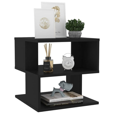 vidaXL Side Table Black 40x40x40 cm Chipboard