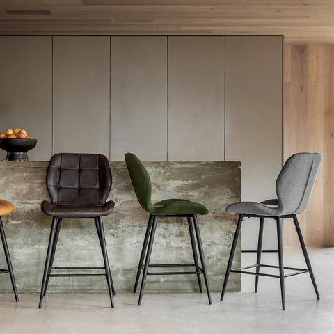 So'home Dover Quilted Bar Stool (set Of 2) In Green - Size: ONE SIZE