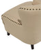 Beliani Fabric Armchair Beige Viborg II