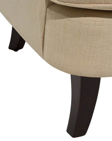 Beliani Fabric Armchair Beige Viborg II