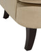 Beliani Fabric Armchair Beige Viborg II