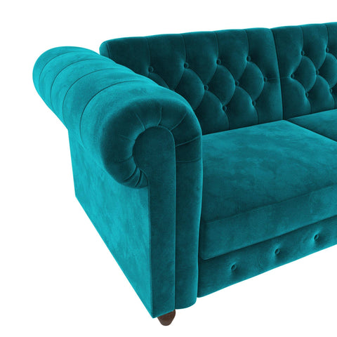 Felix Chesterfield Velvet Sofa Bed - Dorel