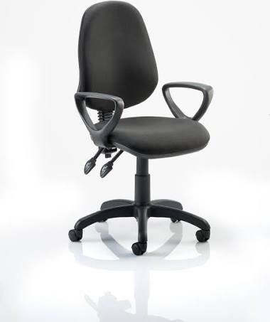Eclipse Plus II Lever Task Operator Chair Black with Loop Arms
