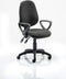 Eclipse Plus II Lever Task Operator Chair Black with Loop Arms